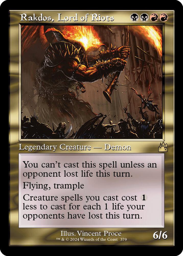 Rakdos, Lord of Riots (Retro Frame) - Ravnica Remastered (RVR) NM