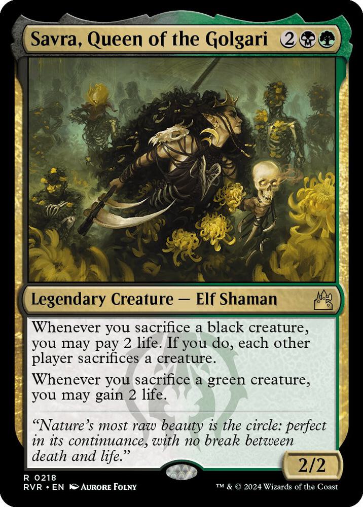 Savra, Queen of the Golgari - Ravnica Remastered (RVR) NM