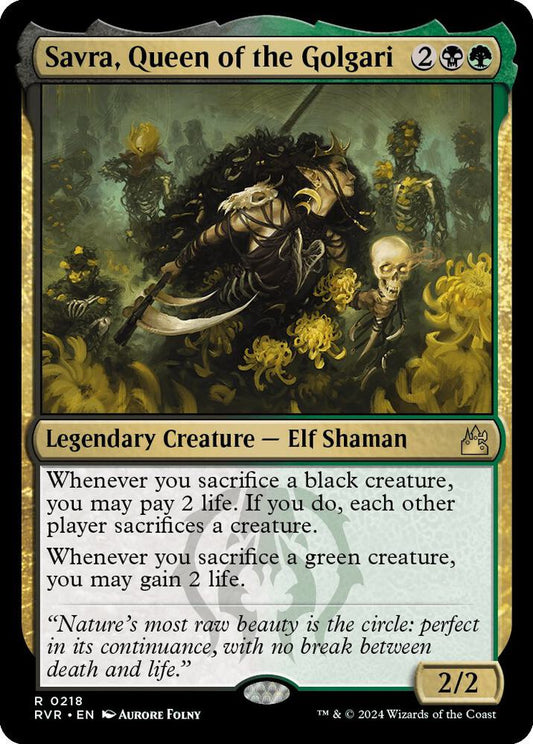 Savra, Queen of the Golgari - Ravnica Remastered (RVR) NM