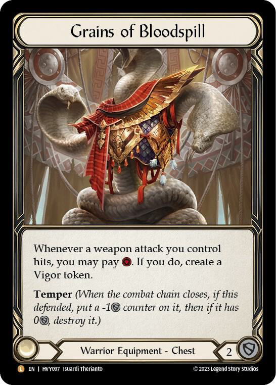 Grains of Bloodspill - Heavy Hitters (HVY) Rainbow Foil NM
