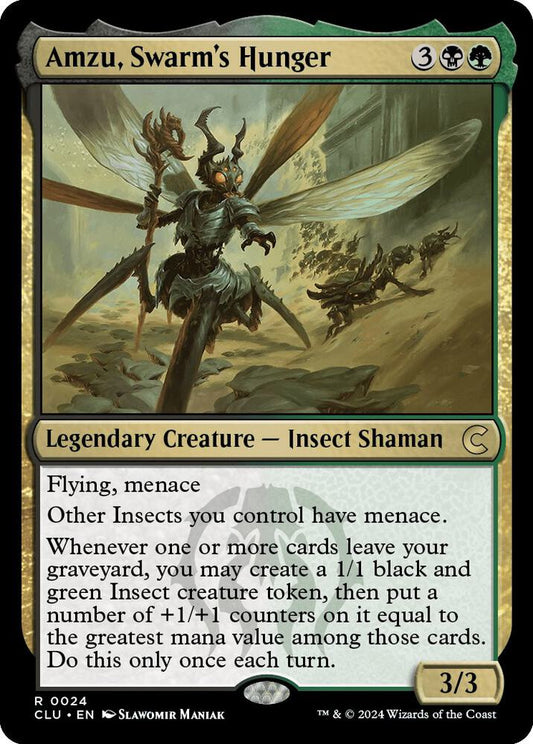 Amzu, Swarm's Hunger - Ravnica: Clue Edition (CLU) NM