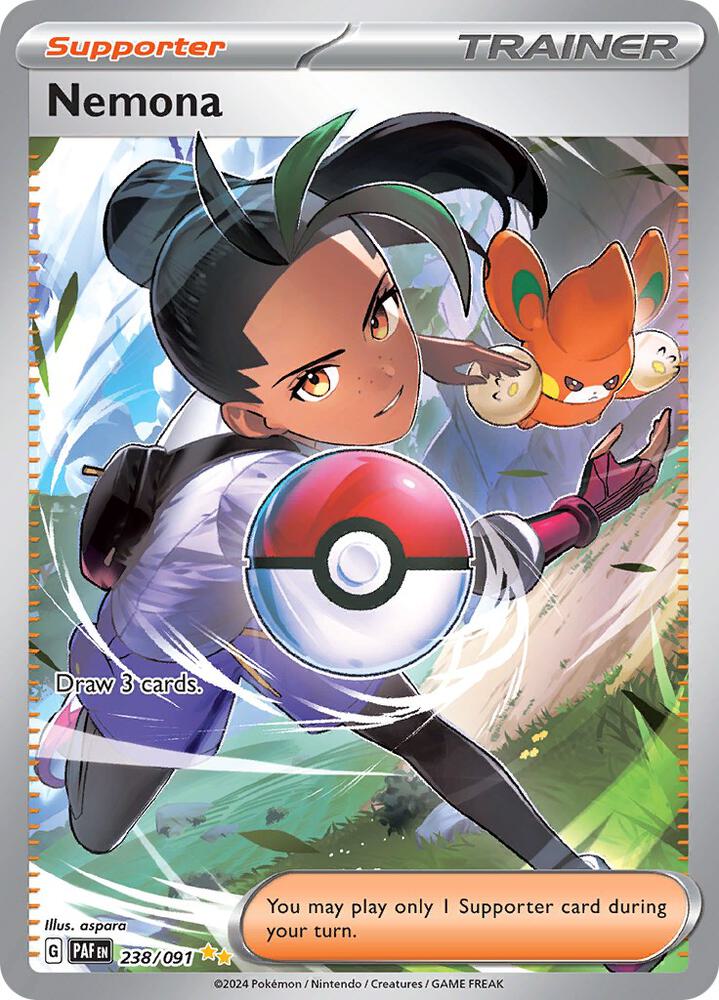Nemona - 238/091 - SV: Paldean Fates (PAF) NM *FOIL*