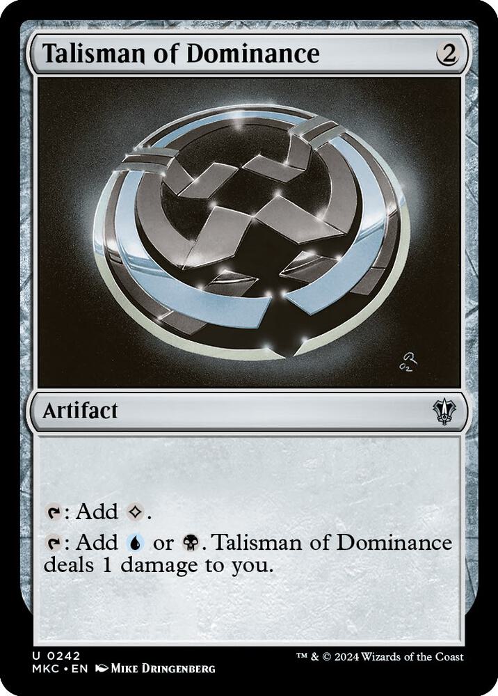 Talisman of Dominance - Commander: Murders at Karlov Manor (MKC) NM