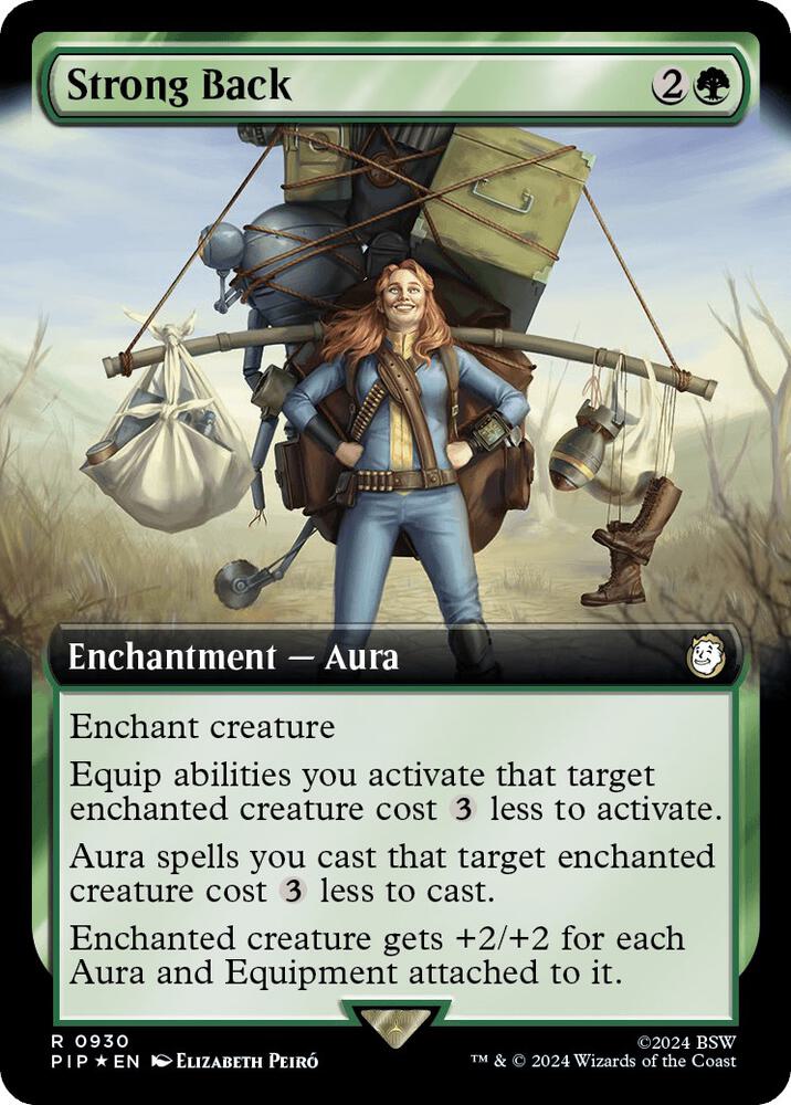 Strong Back (Extended Art) (Surge Foil) - Universes Beyond: Fallout (PIP) NM *FOIL*