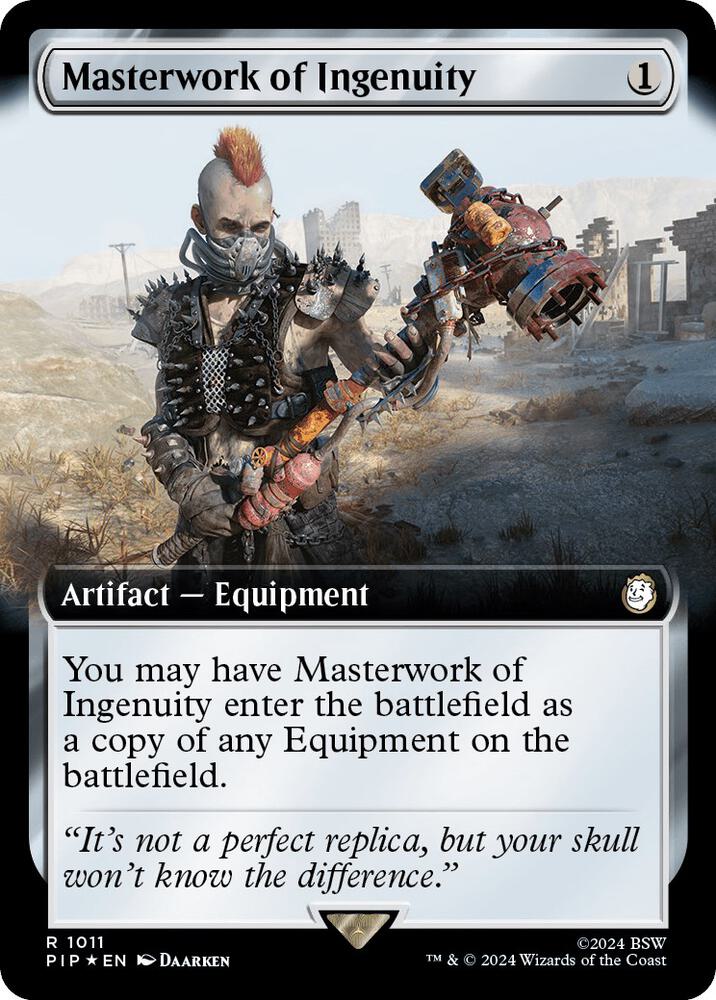 Masterwork of Ingenuity (Extended Art) (Surge Foil) - Universes Beyond: Fallout (PIP) NM *FOIL*
