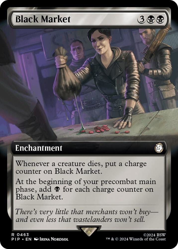 Black Market (Extended Art) - Universes Beyond: Fallout (PIP) NM