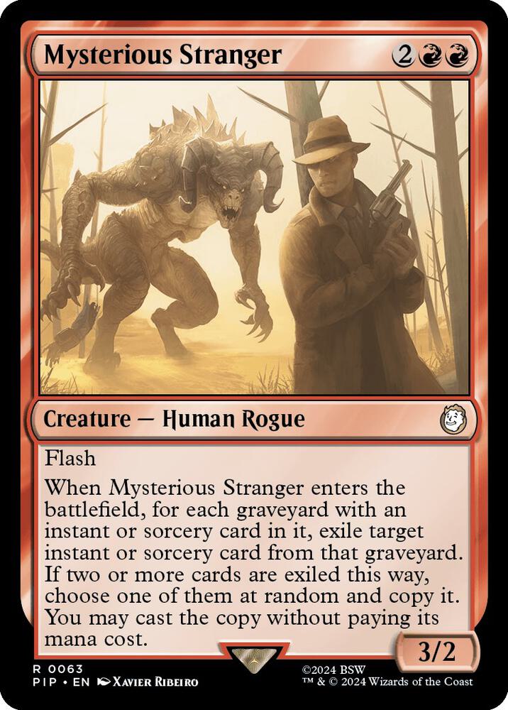 Mysterious Stranger - Universes Beyond: Fallout (PIP) NM *FOIL*