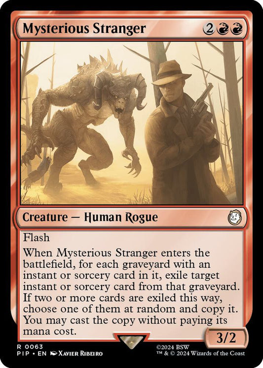 Mysterious Stranger - Universes Beyond: Fallout (PIP) NM *FOIL*