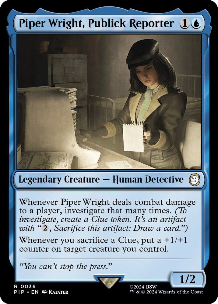 Piper Wright, Publick Reporter - Universes Beyond: Fallout (PIP) NM