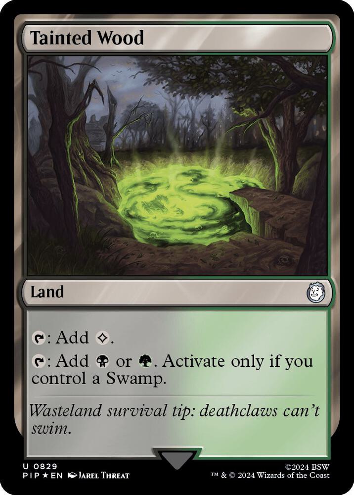 Tainted Wood (Surge Foil) - Universes Beyond: Fallout (PIP)