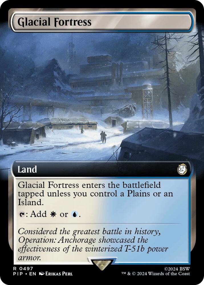 Glacial Fortress (Extended Art) - Universes Beyond: Fallout (PIP) NM