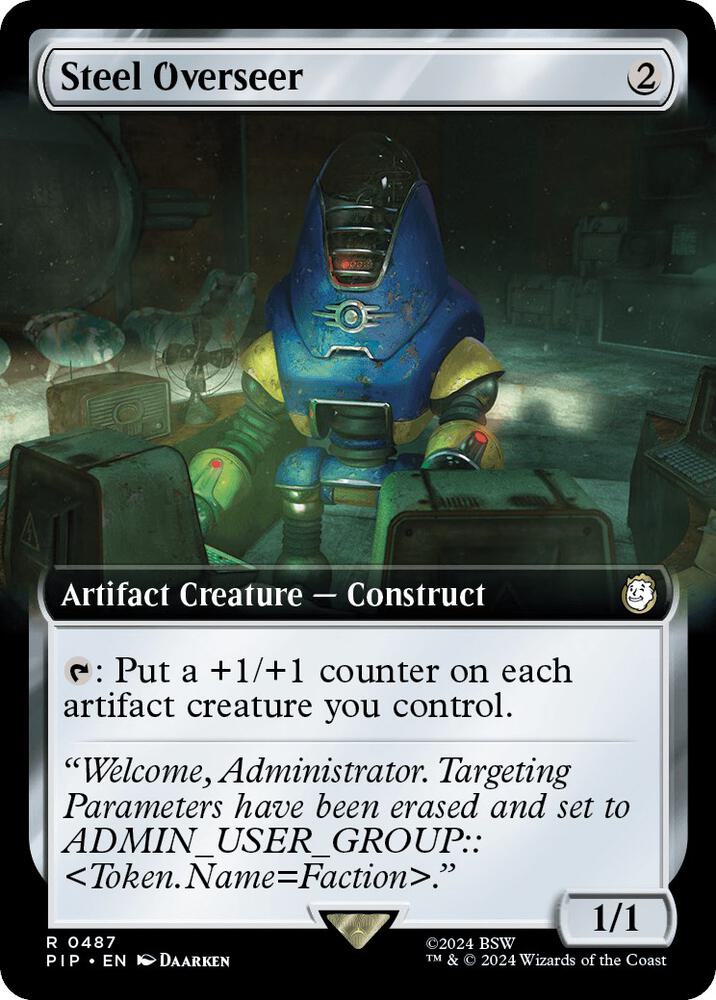 Steel Overseer (Extended Art) - Universes Beyond: Fallout (PIP) NM *FOIL*
