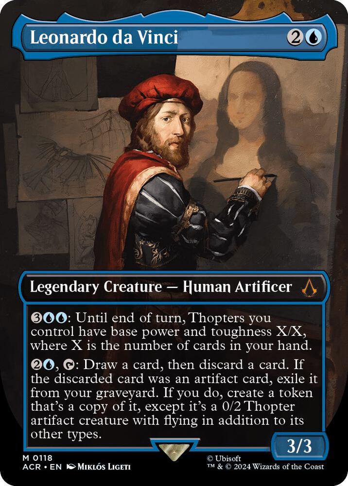 Leonardo da Vinci (Borderless) - Universes Beyond: Assassin's Creed (ACR) NM *FOIL*