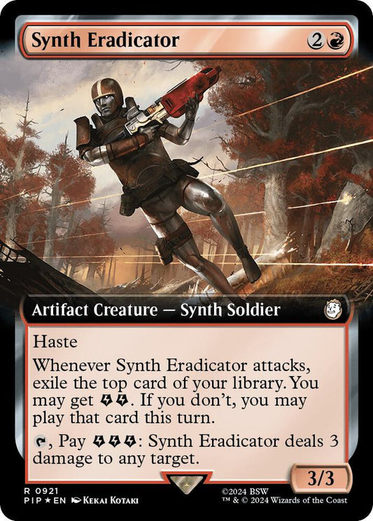 Synth Eradicator (Extended Art) (Surge Foil) - Universes Beyond: Fallout (PIP) NM *FOIL*