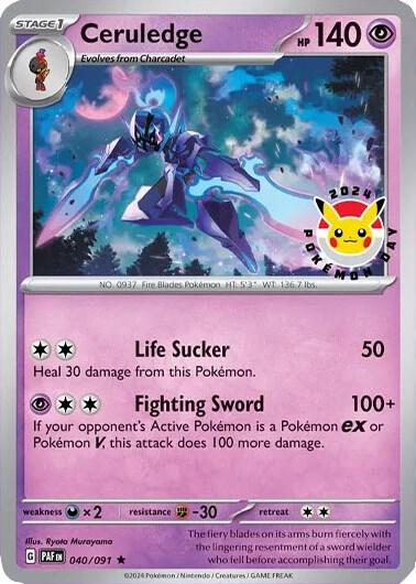 Ceruledge - 040/091 (Pokemon Day 2024) (Cosmos Holo) - Miscellaneous Cards & Products (MCAP) NM