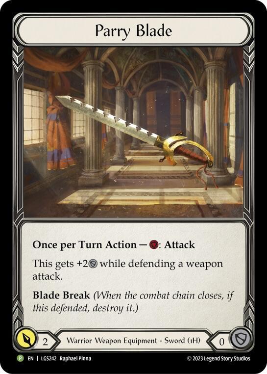 Parry Blade - LGS242 - Flesh and Blood: Promo Cards (PR) LP *Rainbow Foil*