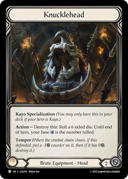 Knucklehead - LGS243 - Flesh and Blood: Promo Cards (PR) Cold Foil NM
