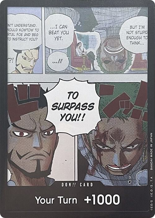DON!! Card (Mihawk & Zoro) (Double Pack Set Vol. 3) - Wings of the Captain (OP06) NM *FOIL*