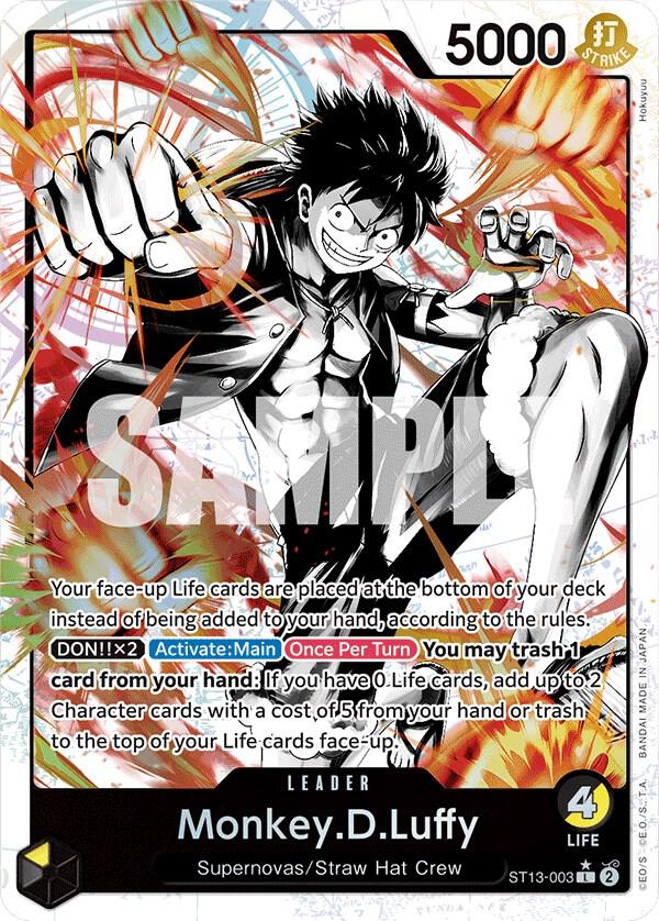 Monkey.D.Luffy (003) (Parallel) - Ultra Deck: The Three Brothers (ST-13) NM *FOIL*