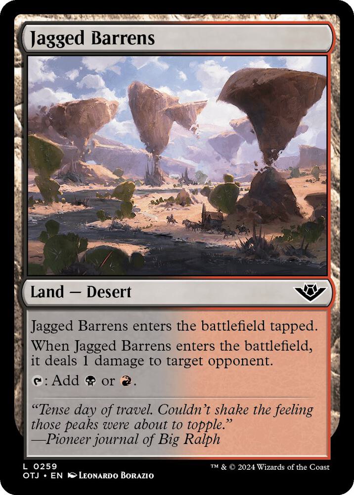 Jagged Barrens - Outlaws of Thunder Junction (OTJ) NM *FOIL*