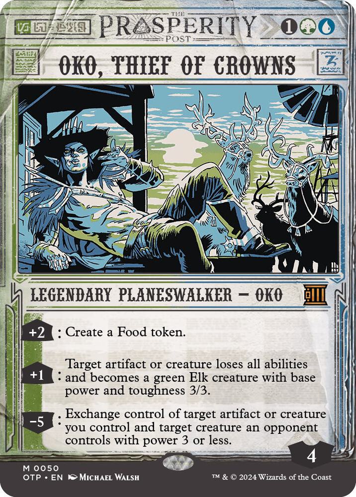 Oko, Thief of Crowns - Outlaws of Thunder Junction: Breaking News (OTP) NM