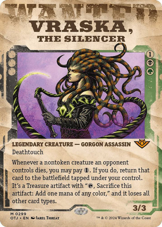 Vraska, the Silencer (Showcase) - Outlaws of Thunder Junction (OTJ) NM