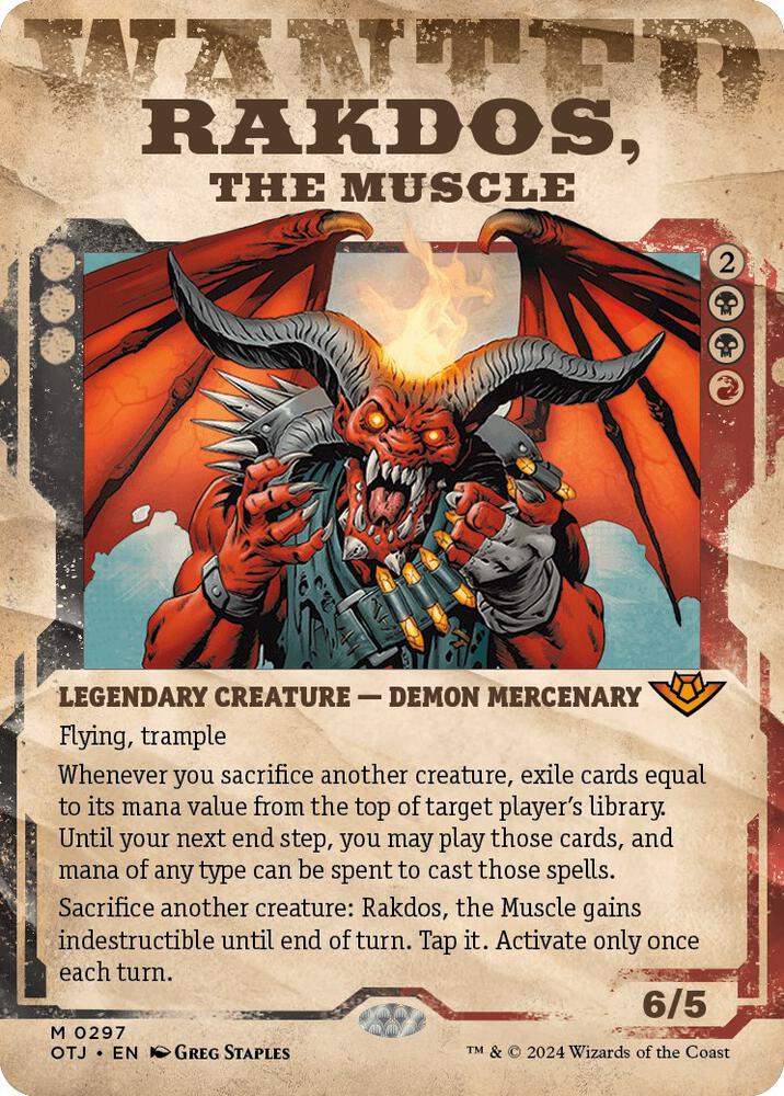 Rakdos, the Muscle (Showcase) - Outlaws of Thunder Junction (OTJ) NM *FOIL*