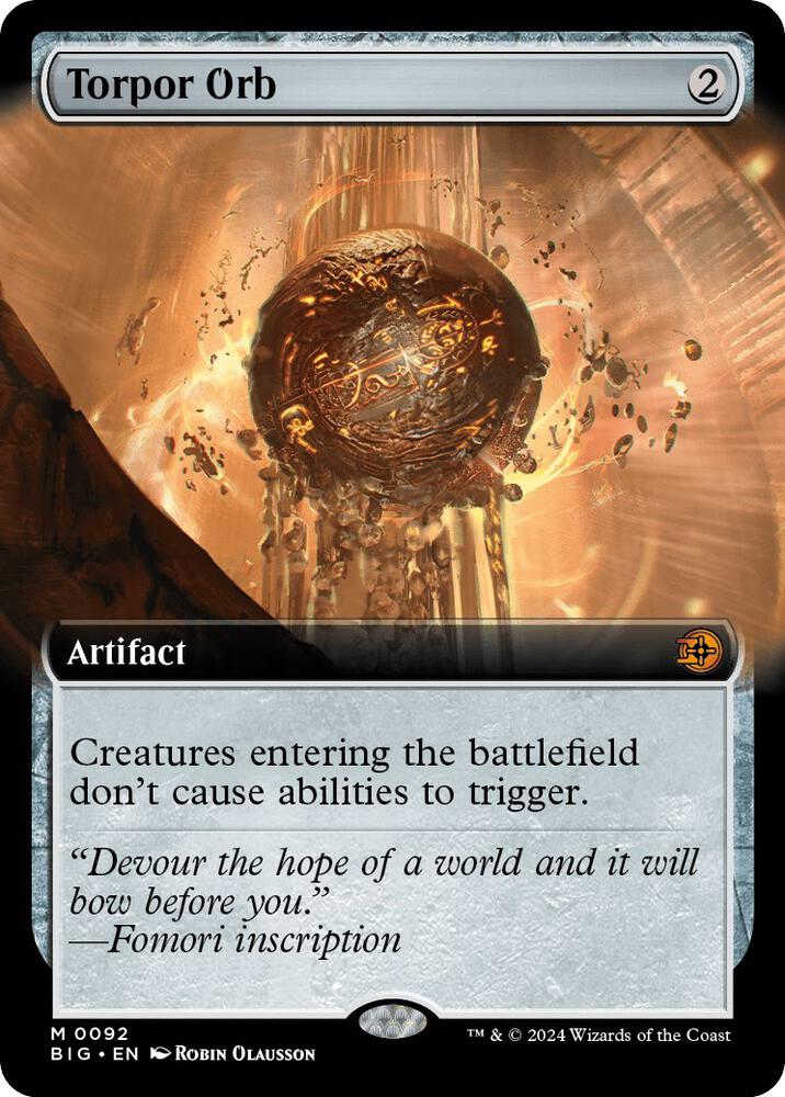 Torpor Orb (Extended Art) - Outlaws of Thunder Junction: The Big Score (BIG) NM