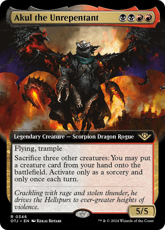 Akul the Unrepentant (Extended Art) - Outlaws of Thunder Junction (OTJ) NM
