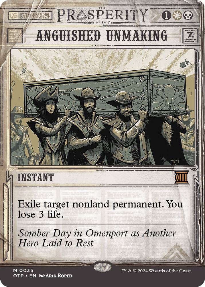 Anguished Unmaking - Outlaws of Thunder Junction: Breaking News (OTP) NM