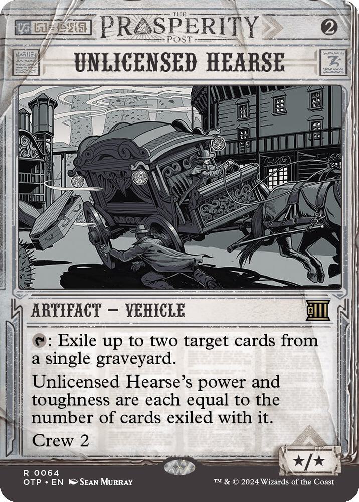 Unlicensed Hearse - Outlaws of Thunder Junction: Breaking News (OTP) NM *FOIL*