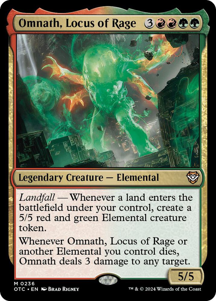 Omnath, Locus of Rage - Commander: Outlaws of Thunder Junction (OTC) NM