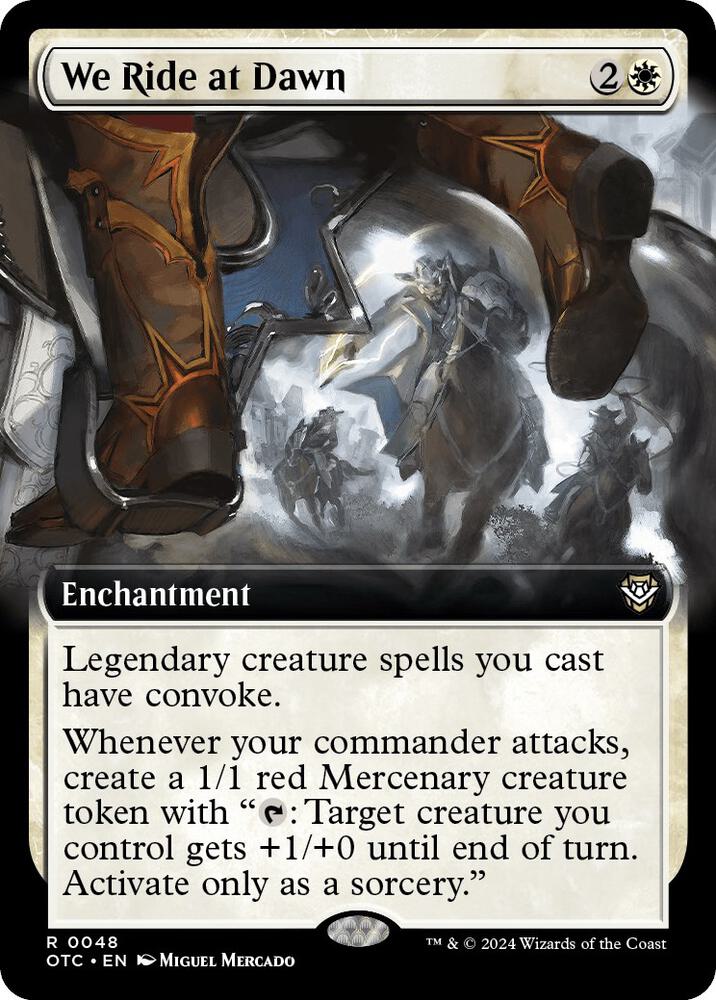 We Ride at Dawn (Extended Art) - Commander: Outlaws of Thunder Junction (OTC) NM