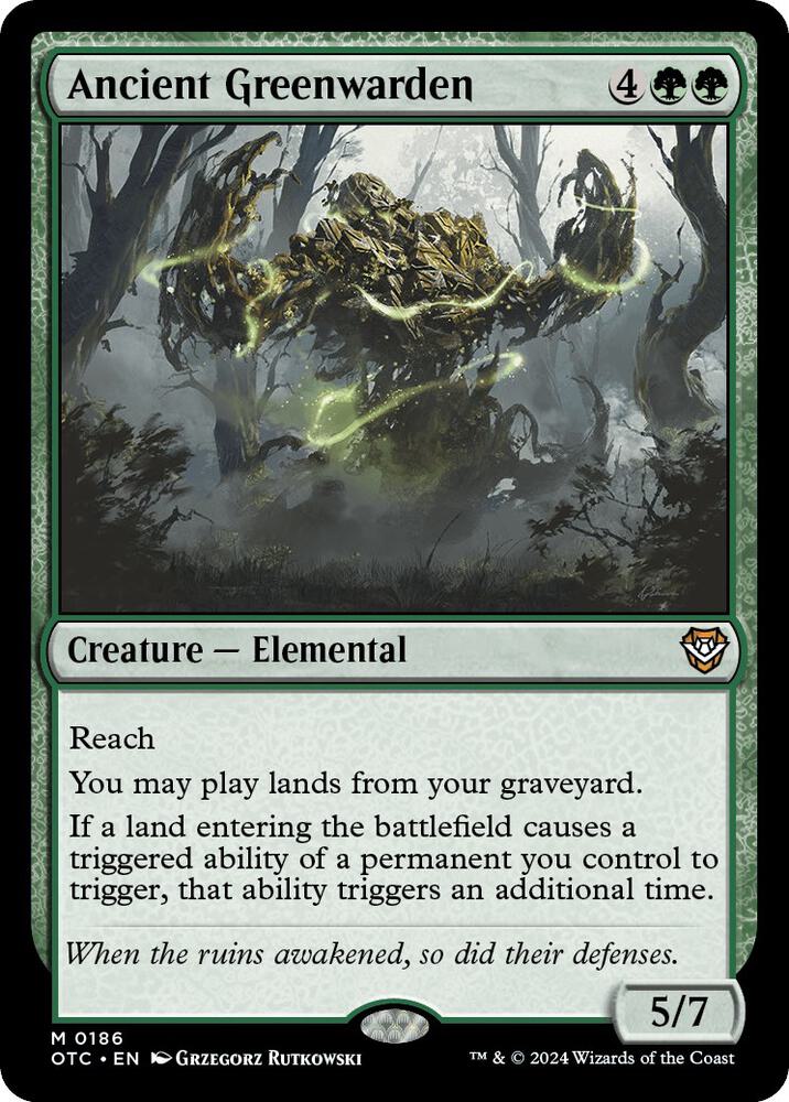 Ancient Greenwarden - Commander: Outlaws of Thunder Junction (OTC) NM