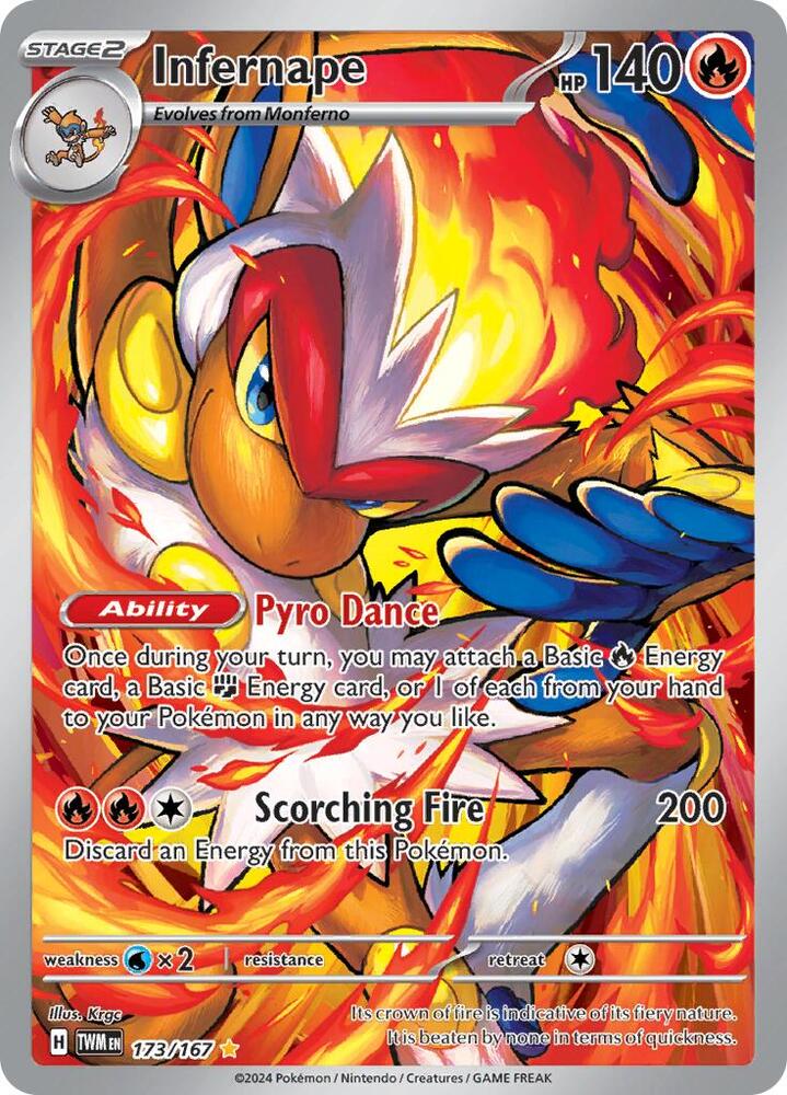 Infernape - 173/167 - SV06: Twilight Masquerade (TWM) NM *FOIL*