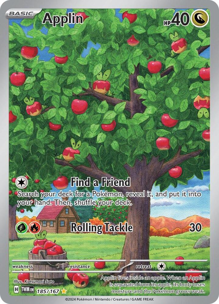 Applin - 185/167 - SV06: Twilight Masquerade (TWM) NM *FOIL*