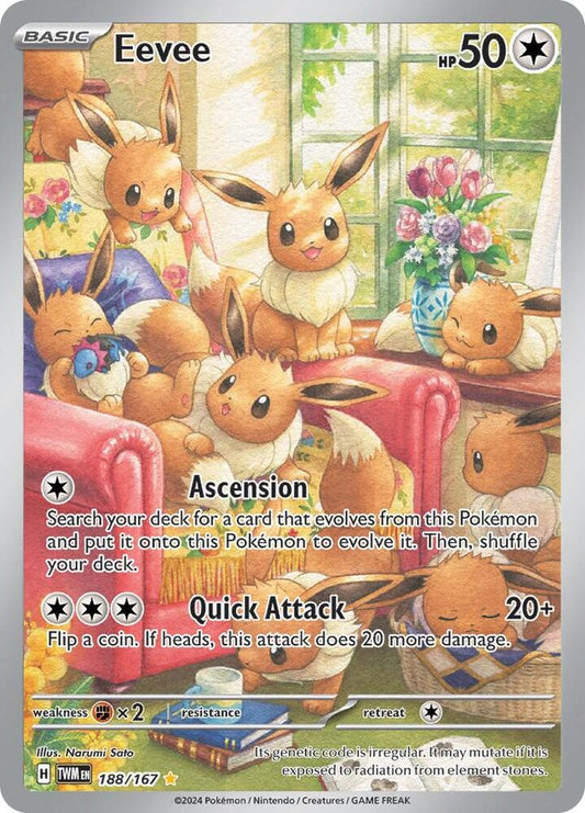 Eevee - 188/167 - SV06: Twilight Masquerade (TWM) NM *FOIL*
