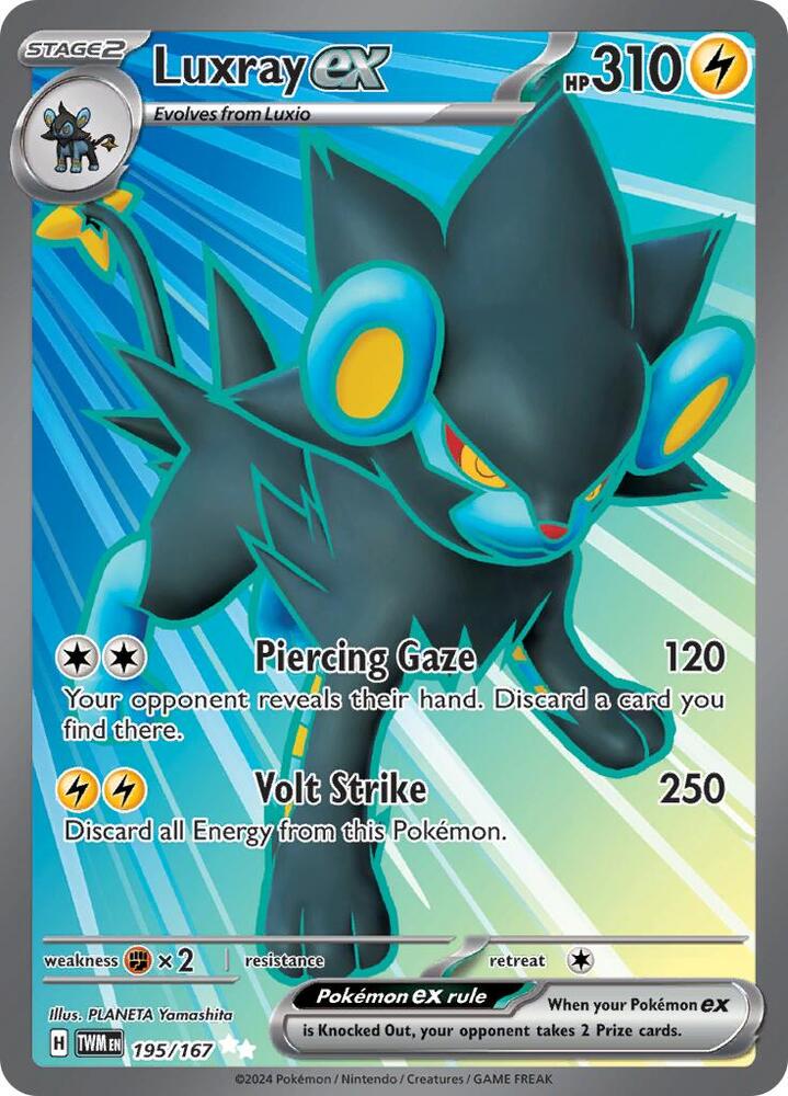 Luxray ex - 195/167 - SV06: Twilight Masquerade (TWM) NM *FOIL*