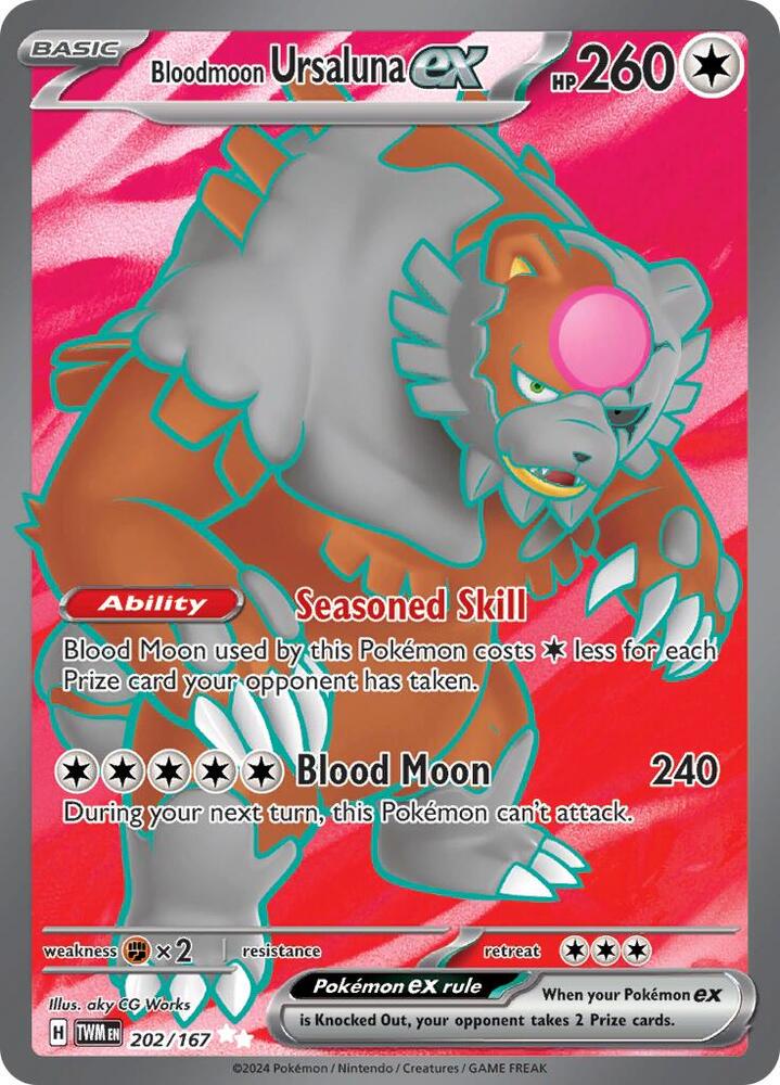Bloodmoon Ursaluna ex - 202/167 - SV06: Twilight Masquerade (TWM) NM *FOIL*