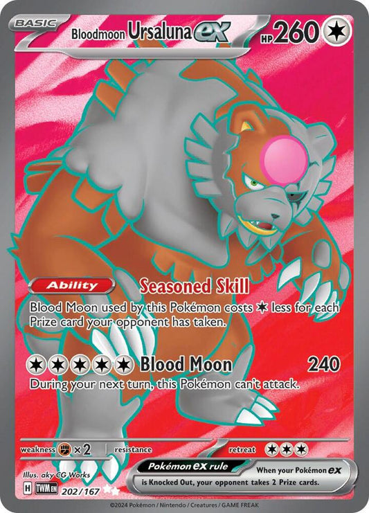 Bloodmoon Ursaluna ex - 202/167 - SV06: Twilight Masquerade (TWM) NM *FOIL*