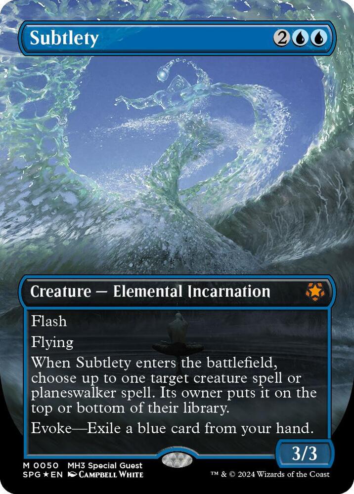 Subtlety (Borderless) (Textured Foil) - Special Guests (SPG) NM *FOIL*