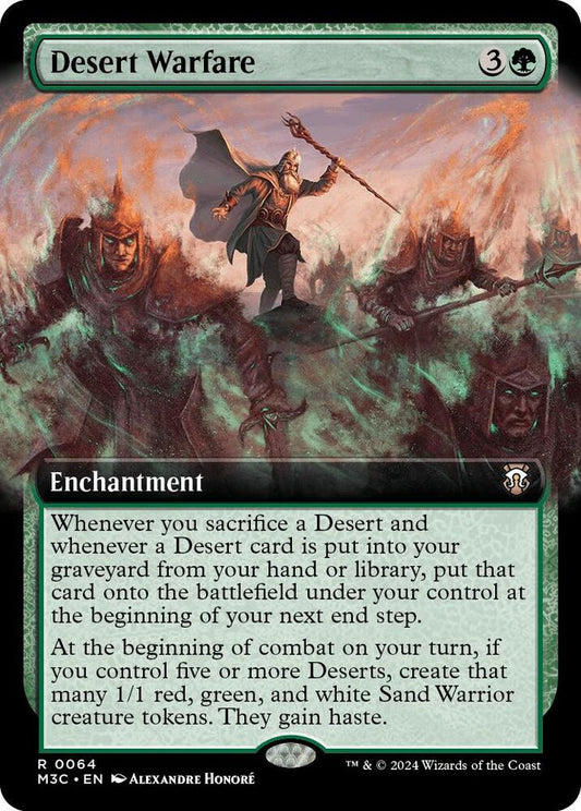 Desert Warfare (Extended Art) (Ripple Foil) - Commander: Modern Horizons 3 (M3C) NM *FOIL*