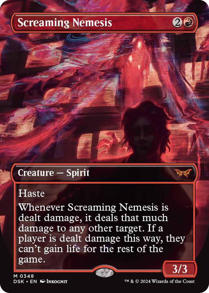 Screaming Nemesis (Borderless) - Duskmourn: House of Horror (DSK) NM *FOIL*