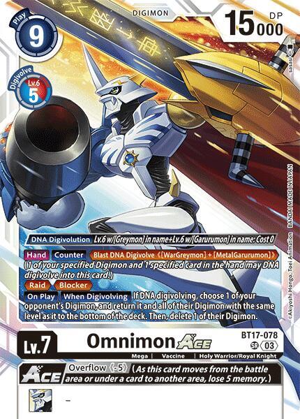 Omnimon ACE - Secret Crisis (BT-17) NM *FOIL*