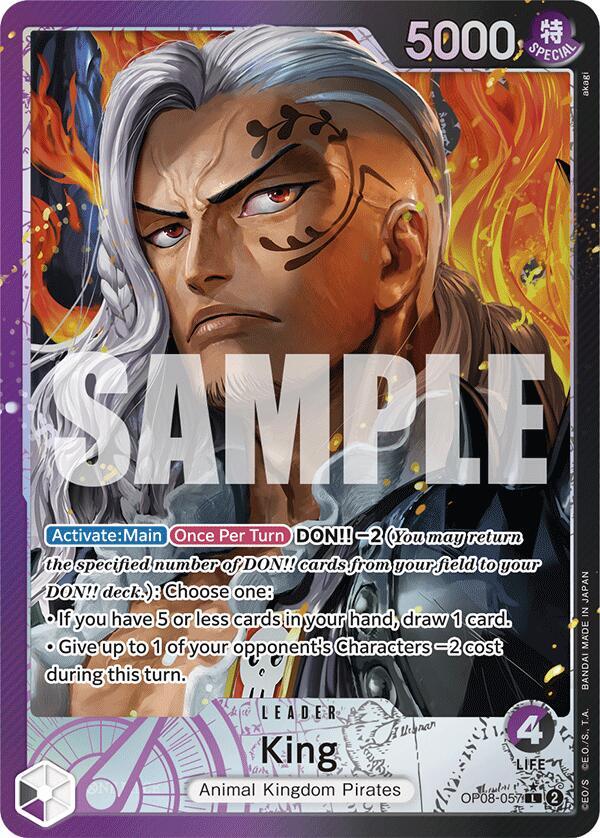 King (057) (Parallel) - Two Legends (OP08) NM *FOIL*