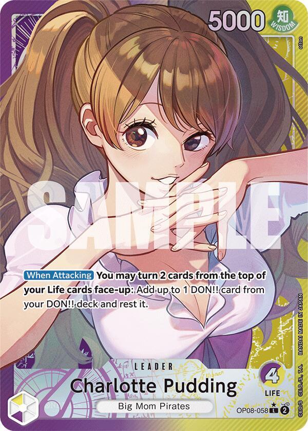 Charlotte Pudding (058) (Parallel) - Two Legends (OP08) NM *FOIL*