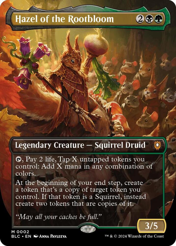 Hazel of the Rootbloom (Borderless) - Commander: Bloomburrow (BLC) NM *FOIL*