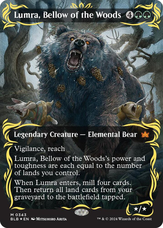 Lumra, Bellow of the Woods (Borderless) (Raised Foil) - Bloomburrow (BLB) NM *FOIL*