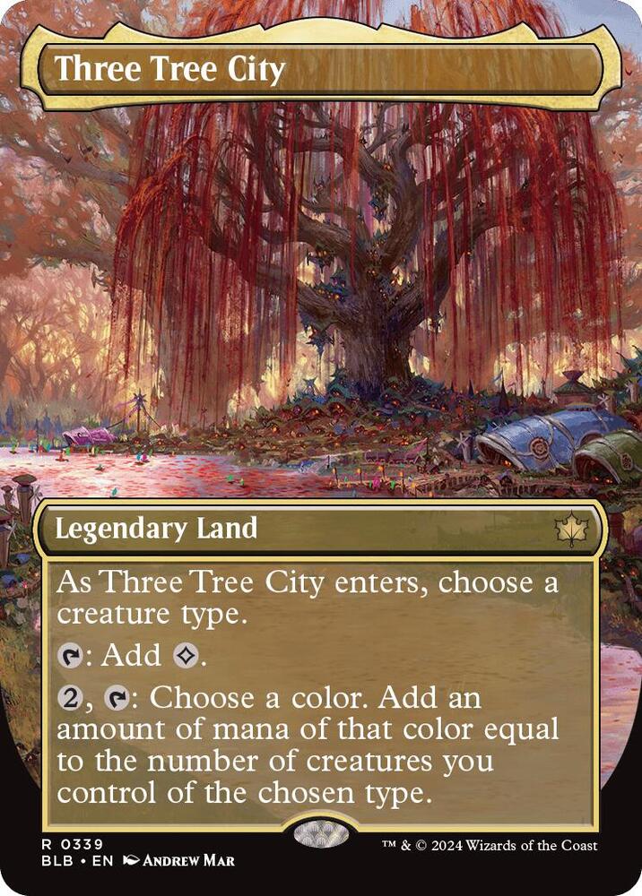 Three Tree City (Borderless) (0339) - Bloomburrow (BLB) NM
