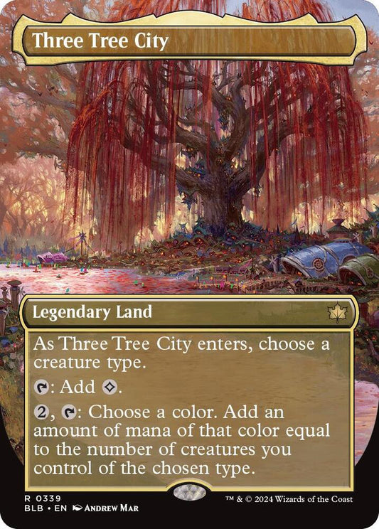 Three Tree City (Borderless) (0339) - Bloomburrow (BLB) NM